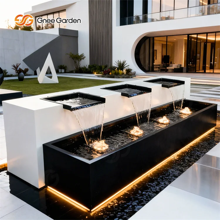 Rectangular garden water feature