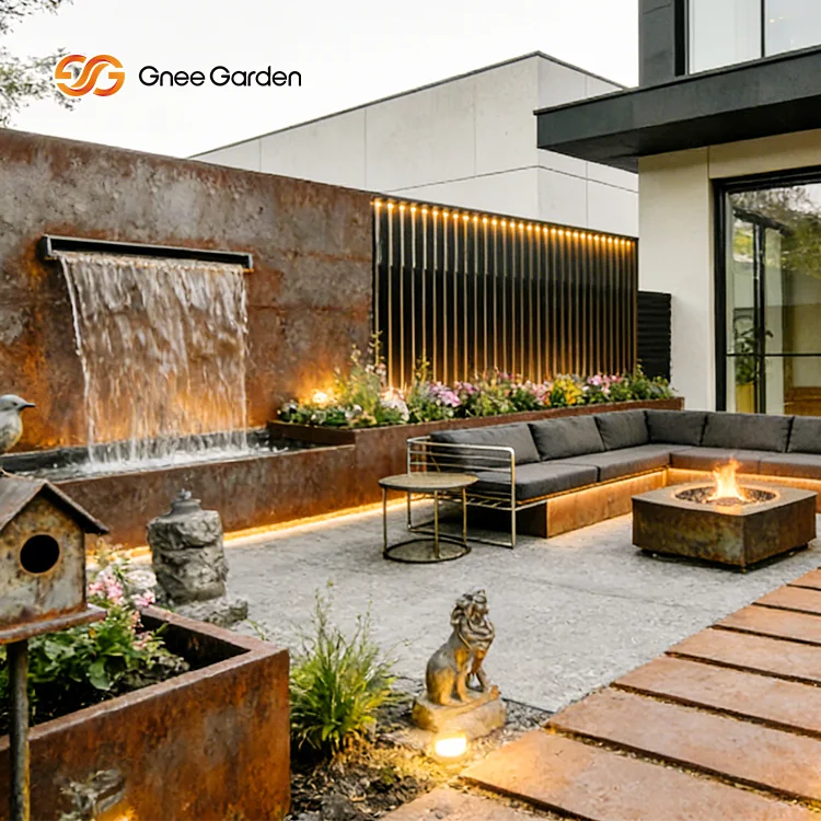 Garden water feature view 4